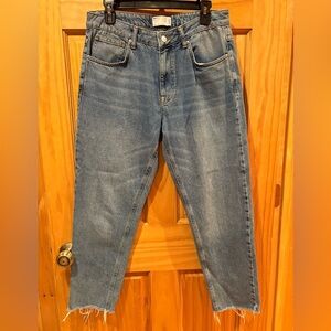 ASOS Design only Emily high waist straight leg frayed ends waist 32